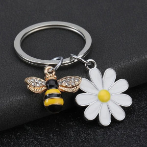 Schlüsselanhänger Biene & Gänseblümchen | Süßes Geschenk