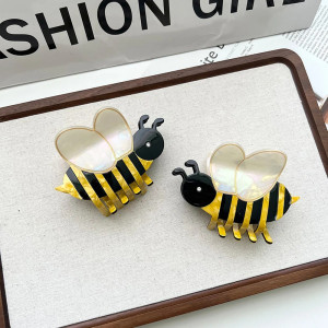 Bienen-Haarspange "Perlmuttflügel" | Süßer Haarschmuck