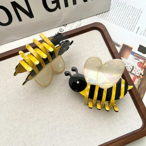 Bienen-Haarspange "Perlmuttflügel" | Süßer Haarschmuck