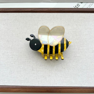Bienen-Haarspange "Perlmuttflügel" | Süßer Haarschmuck