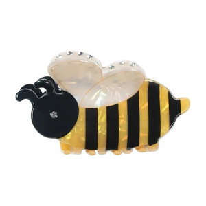 Große Bienen-Haarklammer mit Kristallflügeln | Eleganter Haarschmuck