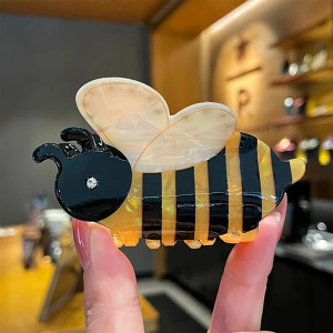 Große Bienen-Haarklammer mit Kristallflügeln | Eleganter Haarschmuck