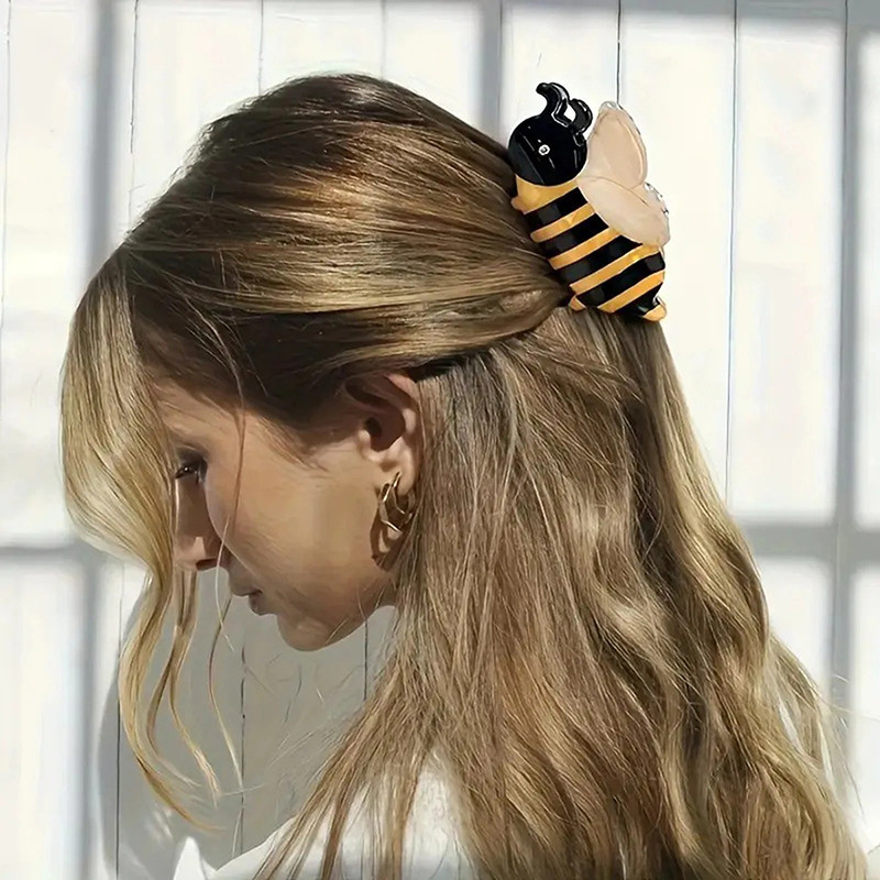 Große Bienen-Haarklammer mit Kristallflügeln | Eleganter Haarschmuck