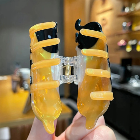 Große Bienen-Haarklammer mit Kristallflügeln | Eleganter Haarschmuck