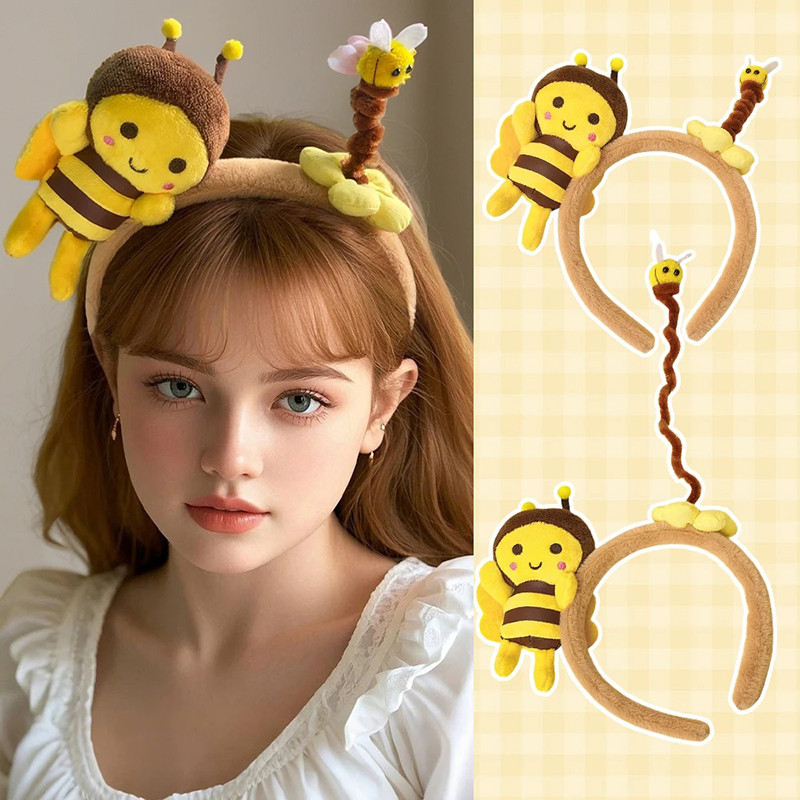 Lustiger Bienen-Haarreif: Süßes Accessoire mit Doppel-Maskottchen