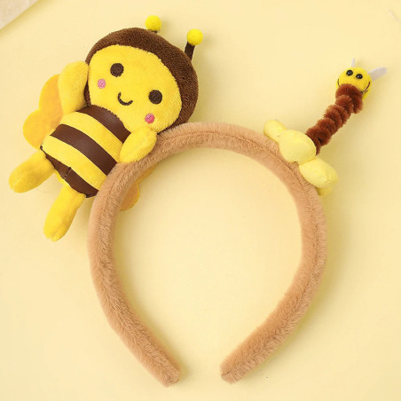 Lustiger Bienen-Haarreif: Süßes Accessoire mit Doppel-Maskottchen