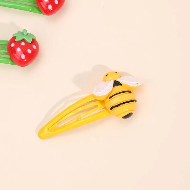 Bienen & Früchte Haarspangen | 6er-Set bunter Haarschmuck