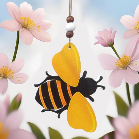 Handgefertigtes Bienen-Windspiel: Einzigartige Deko aus Holz