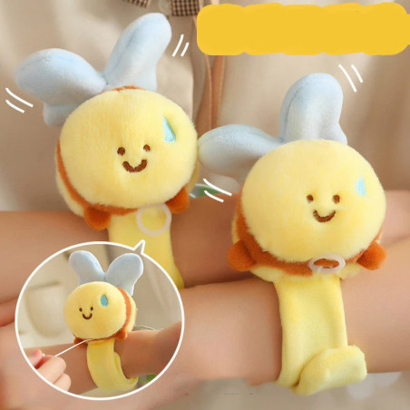 Bienen-Plüscharmband | Süßes Schnapparmband für Kinder