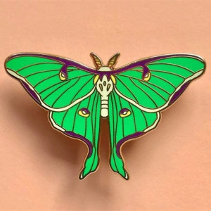 Smaragd Mondfalter Pin: Einzigartiger Schmetterling Anstecker