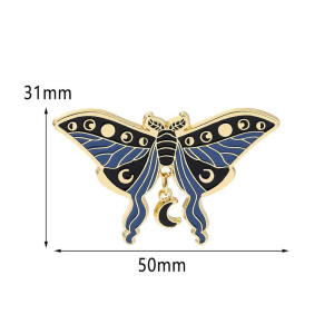 Schmetterling Pin "Mondphasen": Ein elegantes & mystisches Accessoire