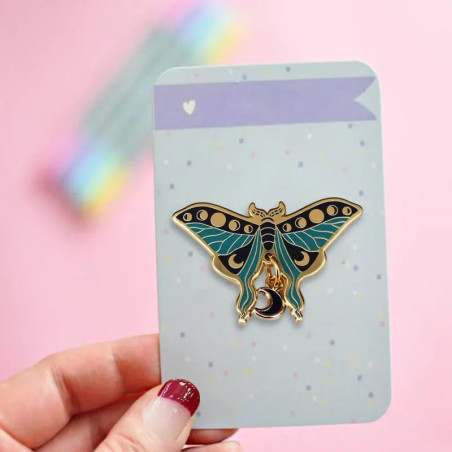 Schmetterling Pin „Mondtanz“ | Mystischer Schmuck & Geschenk
