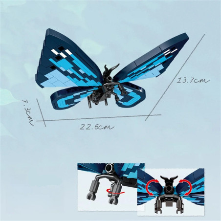 Schmetterling Figur "Saphirflügel": Lernspielzeug zum Bauen!
