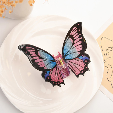 Schmetterling Haarspange "Feenflügel" in Gelb & Violett