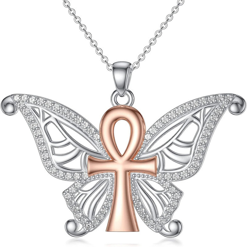 Schmetterling Halskette Heiliges Ankh | Spiritueller Schmuck