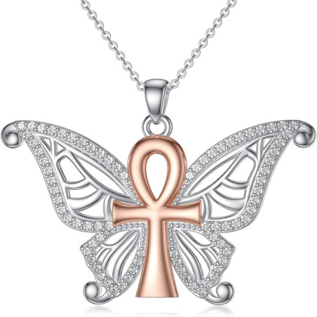 Schmetterling Halskette Heiliges Ankh | Spiritueller Schmuck