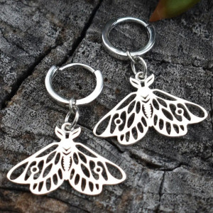 Schmetterling Ohrringe Silber 'Luna' - Eleganter Naturschmuck