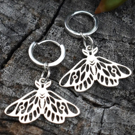 Schmetterling Ohrringe Silber 'Luna' - Eleganter Naturschmuck