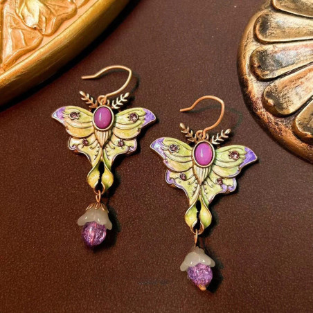 Verzauberte Smaragd-Schmetterlingsohrringe | Süßer Schmuck