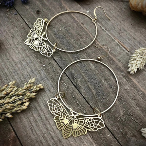 Goldene Schmetterling Ohrringe - Eleganter Boho Schmuck