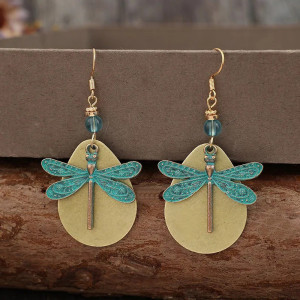 Libellen-Ohrringe Boho Türkis | Handgefertigter Schmuck