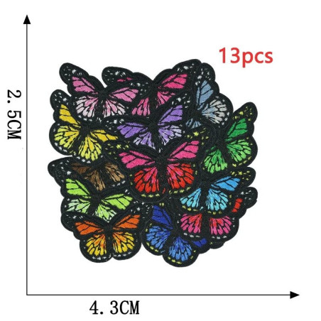 14 Mini Schmetterling Aufnäher | Süße Patches zum Aufbügeln!