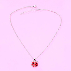 Marienkäfer-Kette 'Königin' | Roter Glücksbringer-Schmuck