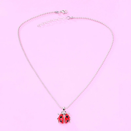 Marienkäfer-Kette 'Königin' | Roter Glücksbringer-Schmuck