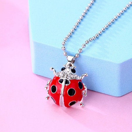 Marienkäfer-Kette 'Königin' | Roter Glücksbringer-Schmuck