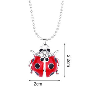 Marienkäfer-Kette 'Königin' | Roter Glücksbringer-Schmuck