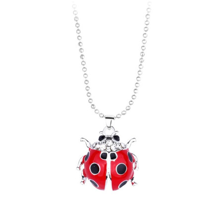 Marienkäfer-Kette 'Königin' | Roter Glücksbringer-Schmuck
