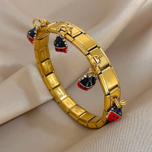 Marienkäfer Armband 'Flug der Marienkäfer' | Gold & Silber