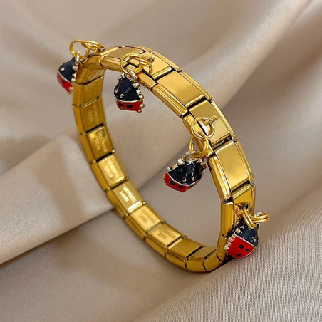Marienkäfer Armband 'Flug der Marienkäfer' | Gold & Silber