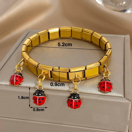 Marienkäfer Armband 'Flug der Marienkäfer' | Gold & Silber