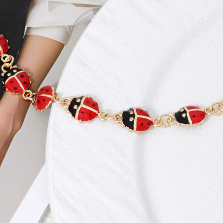 Marienkäfer Armband Glücksbringer | Goldener Schmuck für Damen