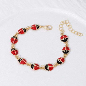 Marienkäfer Armband Glücksbringer | Goldener Schmuck für Damen
