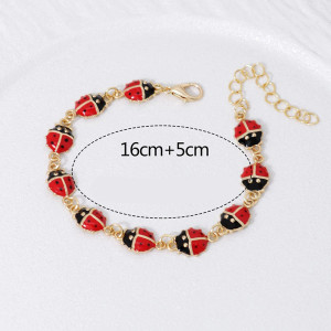 Marienkäfer Armband Glücksbringer | Goldener Schmuck für Damen
