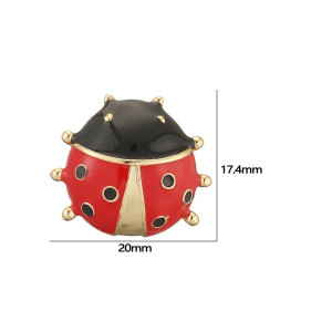 Dezente Marienkäfer-Ohrstecker - Süßer Schmuck in Rot & Gold