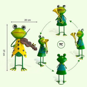 Musiker Froschfiguren Duo | Lustige & Originelle Gartendeko