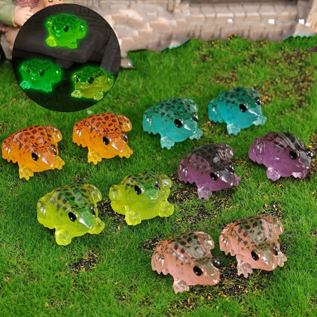 Leuchtende Mini-Frösche (5er-Set) | Süße Deko-Figuren