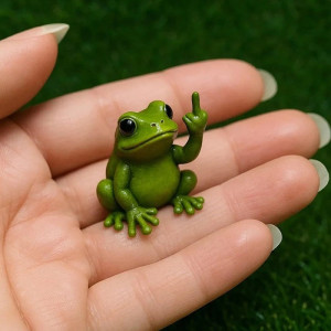 Frecher Frosch Figur | Lustige Deko-Statue & Geschenkidee