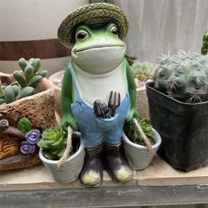 Frosch Figur 'Garten-Zen' | Lustige Deko für Garten & Haus