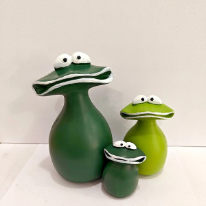Minimalistische Froschfiguren | Staunende Familie Deko