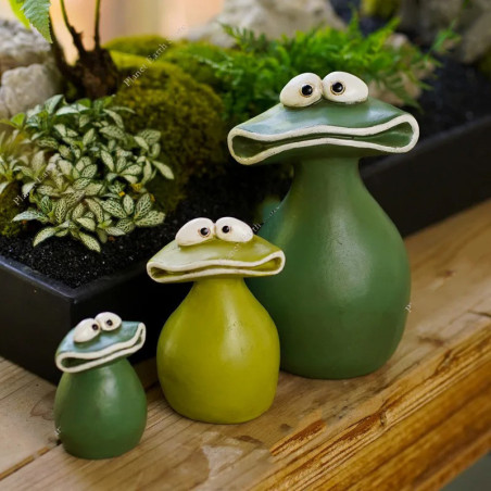 Minimalistische Froschfiguren | Staunende Familie Deko