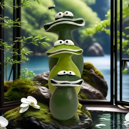 Minimalistische Froschfiguren | Staunende Familie Deko