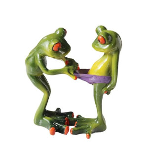 Lustige Froschfigur | Witzige Deko-Statue als Geschenkidee