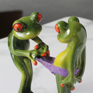 Lustige Froschfigur | Witzige Deko-Statue als Geschenkidee
