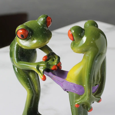 Lustige Froschfigur | Witzige Deko-Statue als Geschenkidee