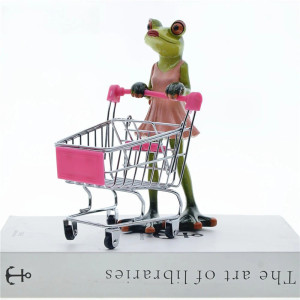 Shopping Frosch Figur | Lustige & Originelle Deko Geschenkidee