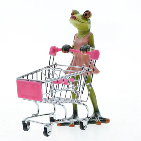 Shopping Frosch Figur | Lustige & Originelle Deko Geschenkidee